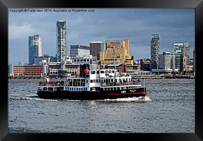  Mersey Ferry Royal Iris as an oil painting Framed Print by Frank Irwin