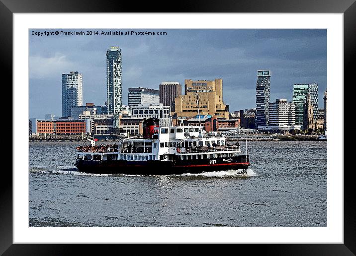  Mersey Ferry Royal Iris as an oil painting Framed Mounted Print by Frank Irwin