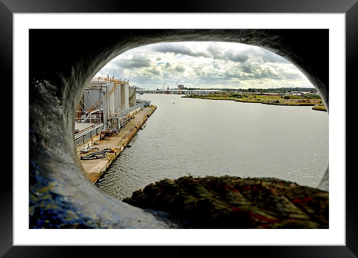  Dockland, through the” eye of a needle” Framed Mounted Print by Frank Irwin