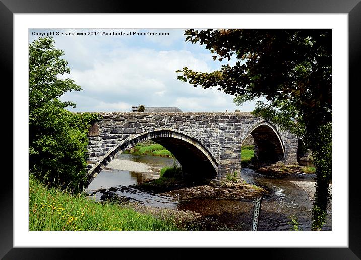  Famous bridge at Llanrwst, North Wales Framed Mounted Print by Frank Irwin