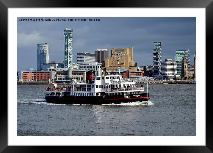 Mersey Ferry Royal Iris on the River Mersey Framed Mounted Print by Frank Irwin