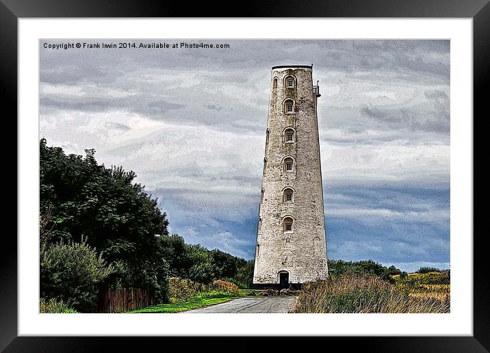  Artistic work of Leasowe Lighthouse Framed Mounted Print by Frank Irwin