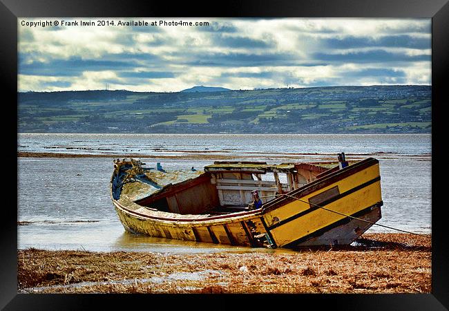  An abandoned and worse for wear boat Framed Print by Frank Irwin