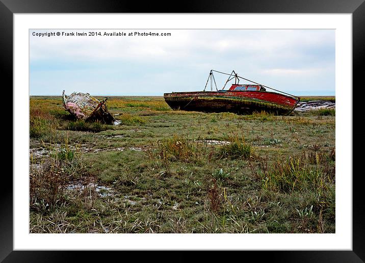  Abandoned and worse for wear boats Framed Mounted Print by Frank Irwin