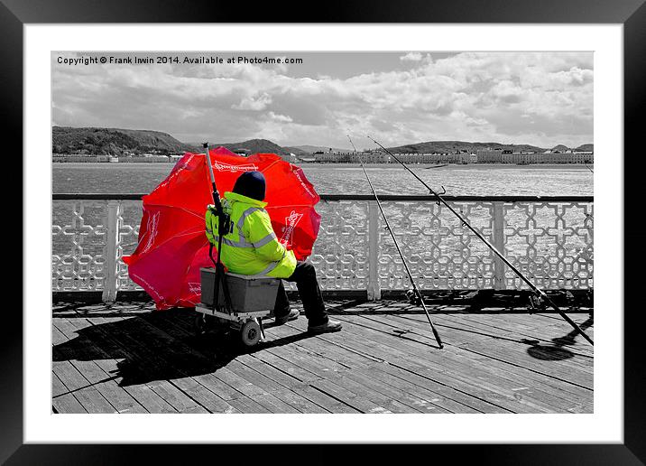  Fishing on the pier colour popped Framed Mounted Print by Frank Irwin