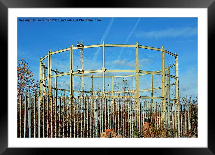  Partly demolished gas holder Framed Mounted Print by Frank Irwin
