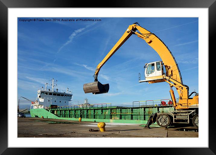  MV Arklow Rebel offloading cargo in Birkenhead Do Framed Mounted Print by Frank Irwin
