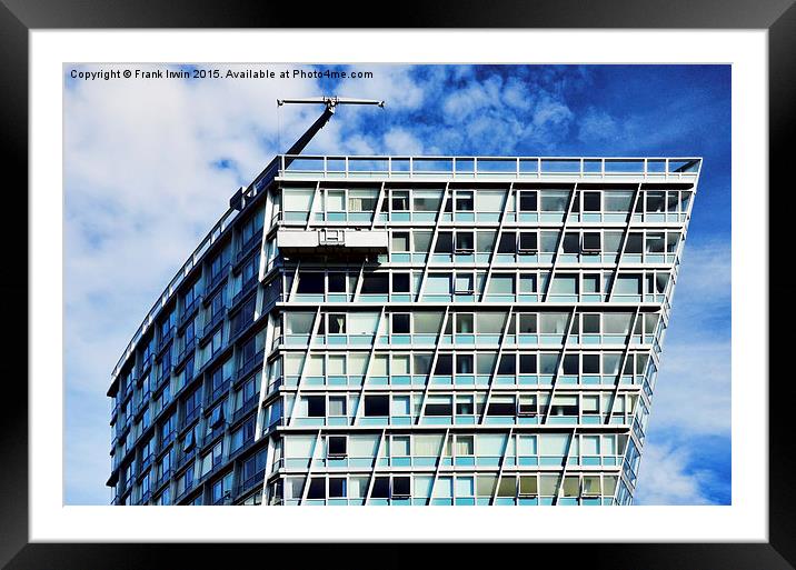  High Rise maintenance - window cleaning Framed Mounted Print by Frank Irwin