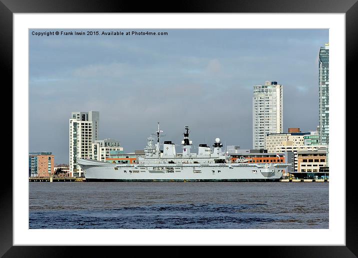  HMS Illustrious berthed in Liverpool Framed Mounted Print by Frank Irwin