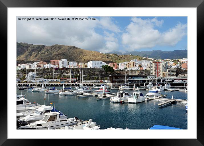  A marina in Funchal Framed Mounted Print by Frank Irwin