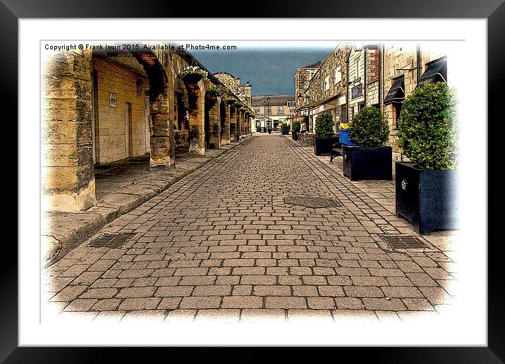  A typical road in Wetherby (Grunged effect) Framed Mounted Print by Frank Irwin
