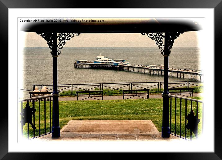  Llandudno Pier viewed from Happy Valley (Grunged) Framed Mounted Print by Frank Irwin