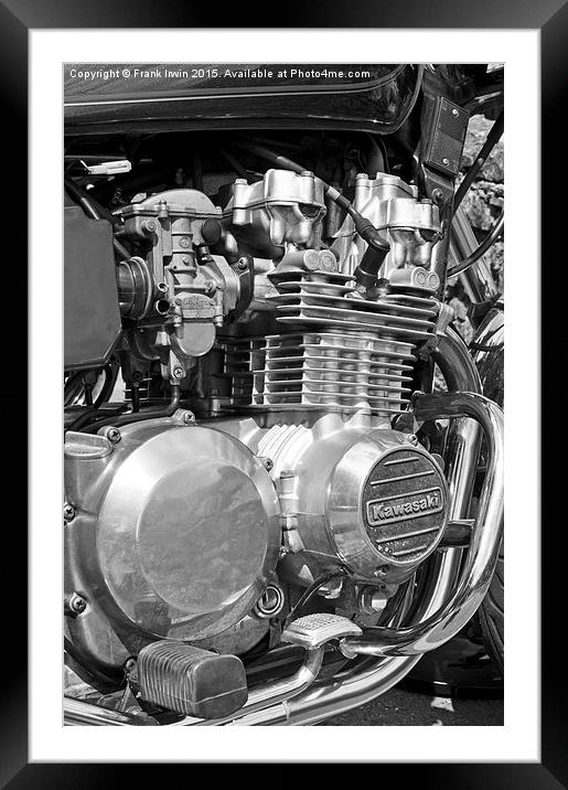  Japanese motor cycle engine Framed Mounted Print by Frank Irwin