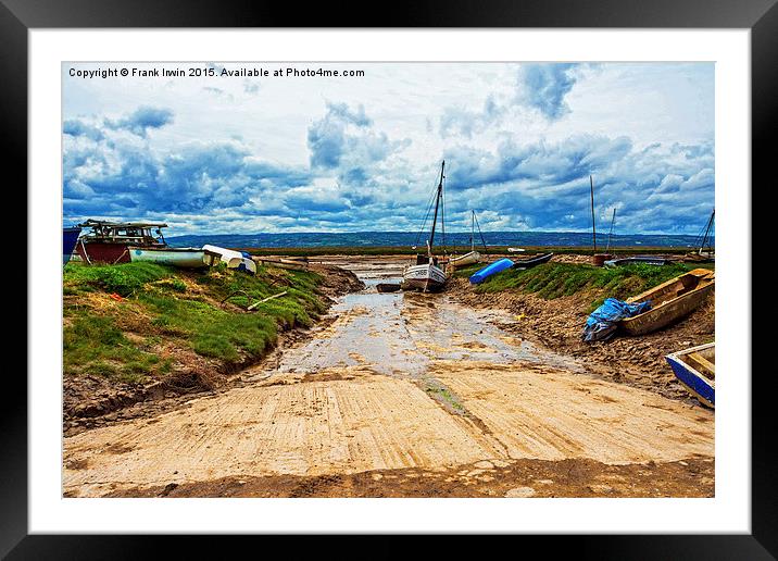  The well-worn slipway at Heswall Beach, Wirral Framed Mounted Print by Frank Irwin
