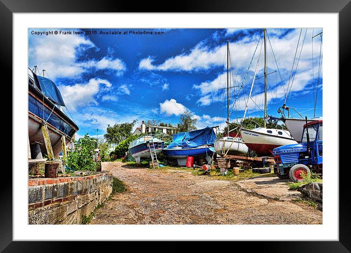  Small coastal boatyard Framed Mounted Print by Frank Irwin