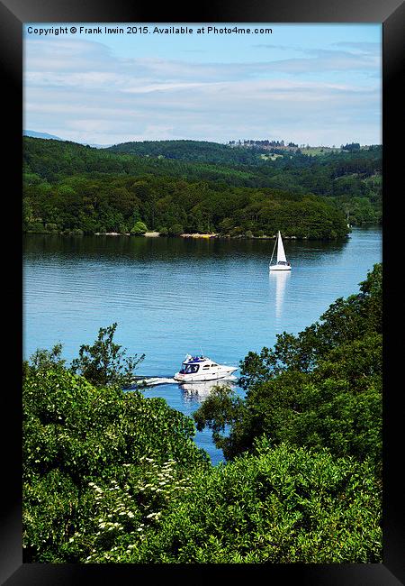  Windermere from our hotel room Framed Print by Frank Irwin
