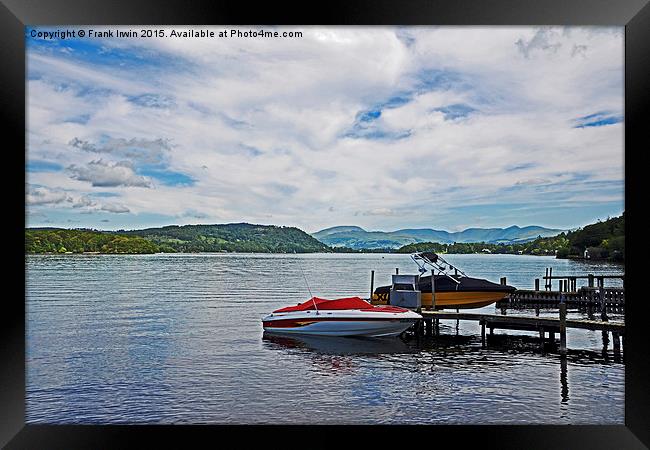 Windermere view from a local hotel grounds Framed Print by Frank Irwin