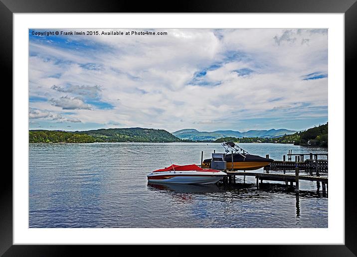 Windermere view from a local hotel grounds Framed Mounted Print by Frank Irwin