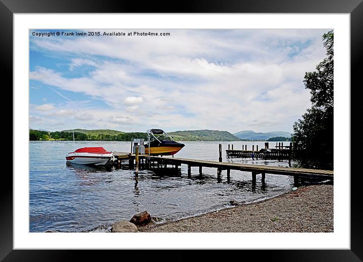 Windermere view from a local hotel grounds Framed Mounted Print by Frank Irwin