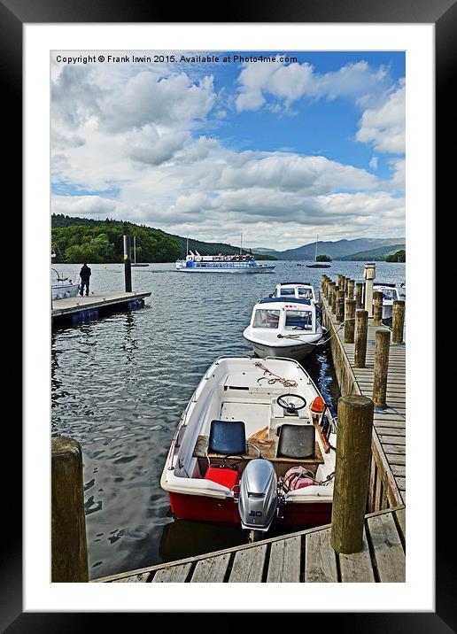 Windermere, a cruise boat passes by. Framed Mounted Print by Frank Irwin