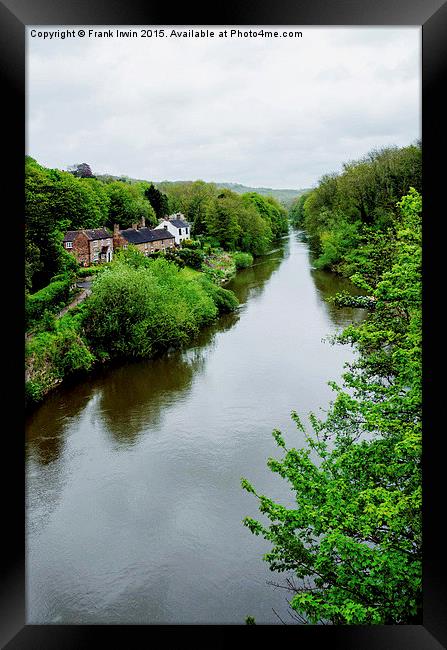  Looking down the River Severn from Ironbridge Framed Print by Frank Irwin