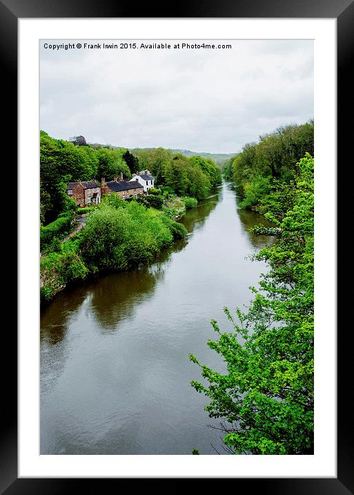  Looking down the River Severn from Ironbridge Framed Mounted Print by Frank Irwin
