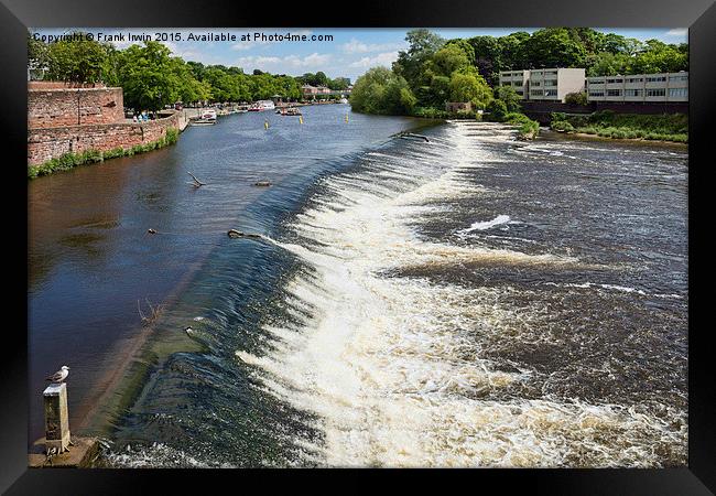  The weir at Chester on the River Dee Framed Print by Frank Irwin