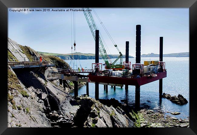  St Justinians new lifeboat station being built Framed Print by Frank Irwin