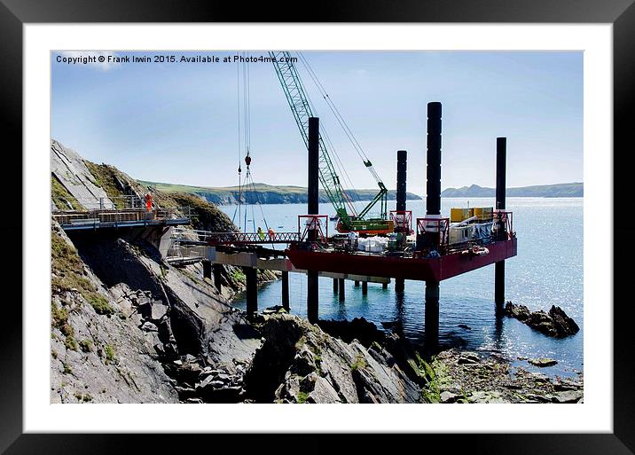  St Justinians new lifeboat station being built Framed Mounted Print by Frank Irwin