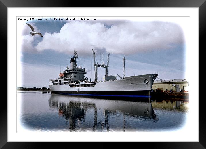 RFA Black Rover berthed in Birkenhead docks Framed Mounted Print by Frank Irwin