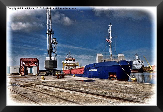 MV Richelieu in Birkenhead Docks, Wirral, UK Framed Print by Frank Irwin