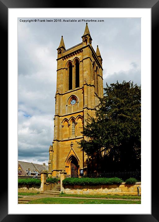  St Michaels & All Angels church, Broadway Framed Mounted Print by Frank Irwin
