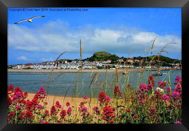  Deganwy from across the river in Conway Framed Print by Frank Irwin