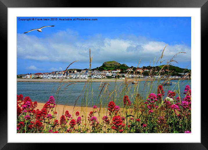  Deganwy from across the river in Conway Framed Mounted Print by Frank Irwin