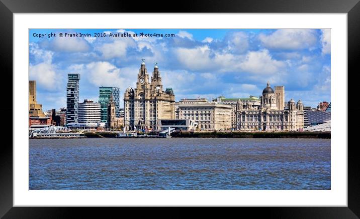 Liverpool's famous "Three Graces." Framed Mounted Print by Frank Irwin