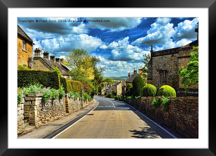 Bourton-on-the-hill, Cotswolds Framed Mounted Print by Frank Irwin