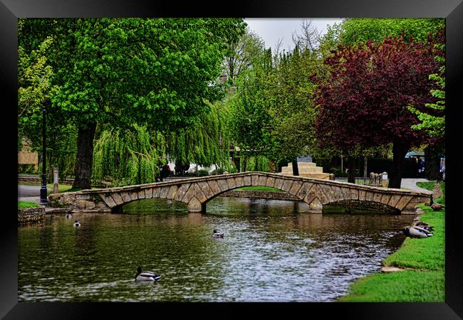 Bourton-on-the-water - Little Venice Framed Print by Frank Irwin