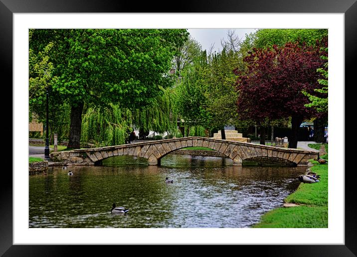 Bourton-on-the-water - Little Venice Framed Mounted Print by Frank Irwin