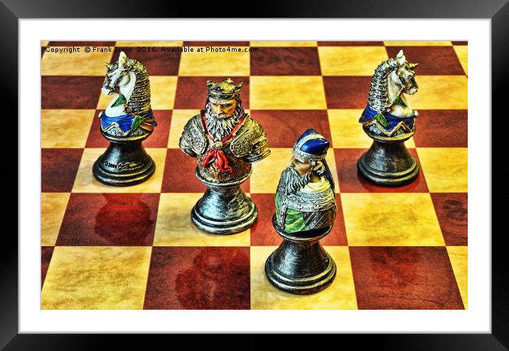Medieval chess pieces Framed Mounted Print by Frank Irwin