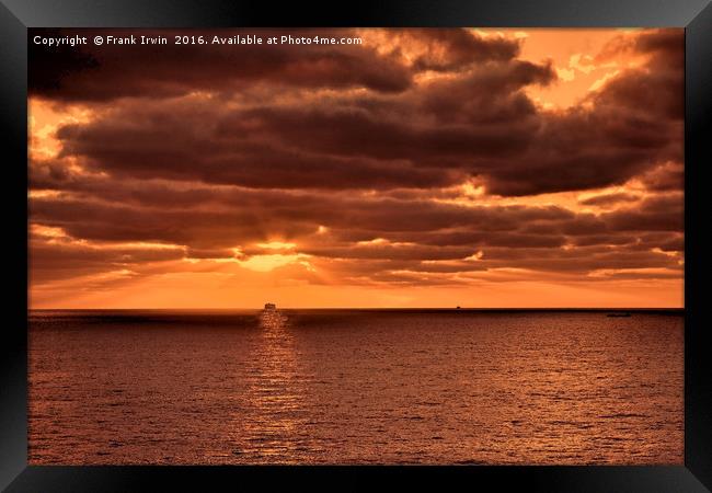 Atlantic Ocean sunrise. Framed Print by Frank Irwin