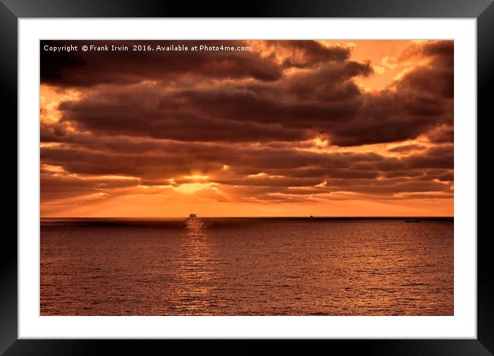 Atlantic Ocean sunrise. Framed Mounted Print by Frank Irwin