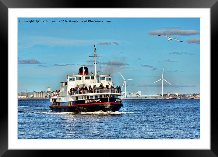 Mersey Ferryboat, Royal Daffodil on the Mersey. Framed Mounted Print by Frank Irwin