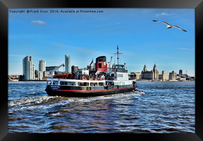 Royal Daffodil departing Seacombe for Liverpool Framed Print by Frank Irwin