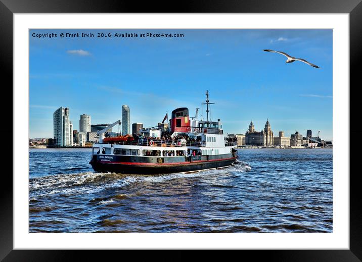 Royal Daffodil departing Seacombe for Liverpool Framed Mounted Print by Frank Irwin