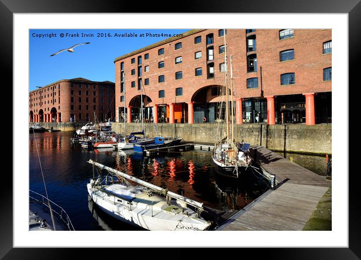 Liverpool's Albert Dock Marina Framed Mounted Print by Frank Irwin