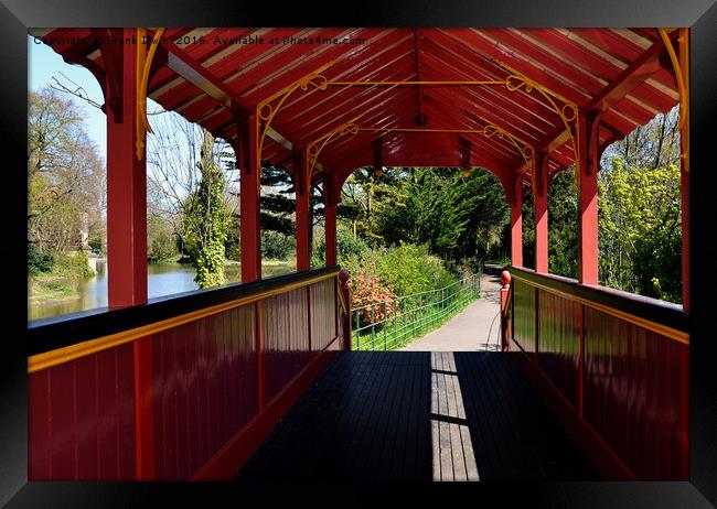 Inside Birkenhead Parks Swiss Bridge Framed Print by Frank Irwin