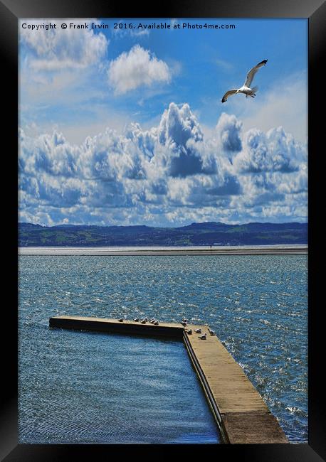 West Kirby Marine Lake on a windy day Framed Print by Frank Irwin