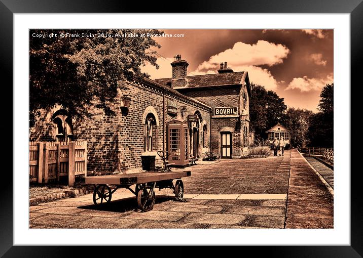 Hadlow Road Station, Willaston, Wirral, UK Framed Mounted Print by Frank Irwin