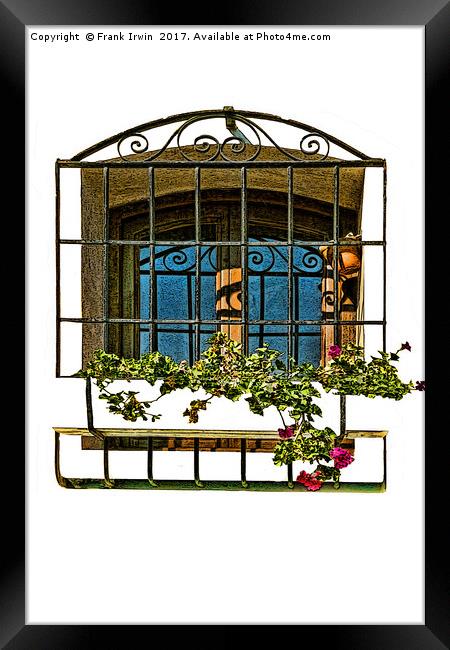 Decorative window in Funchal, Madeira. Framed Print by Frank Irwin