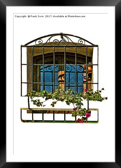 Decorative window in Funchal, Madeira. Framed Mounted Print by Frank Irwin